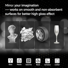 3Pcs Chrome Paint Markers, Silver Permanent Mirror Liquid Chrome Pens for Plasti