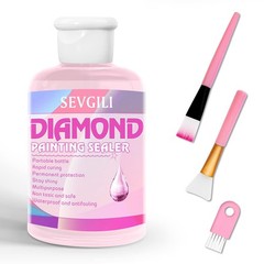 sevgili Diamond Painting Sealer Kits 120ML with Brushes, 4OZ, pink