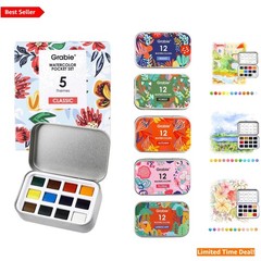 Mini Watercolor Set of 12 – Perfect for On-the-Go Artistry & Creative Expression