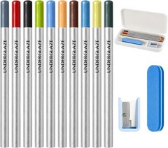 Underglaze Ceramic Pencils Set Water-Based 10 Colors Pottery Art Tools with Pen