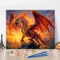 TUMOVO Dragon Paint by Numbers Adult 16×20 inches / 40×50 centimeters,