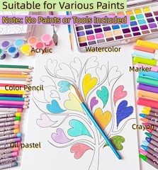 12PCS Pre Drawn Canvas for Painting 8x10in Cute Pre Printed Bulk Painting Can…