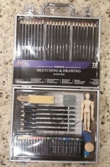 Self Made Creative 72 Piece Complete Sketching & Drawing Artist Set Sku #7