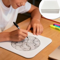 60 PCS Square Drawing Supplies, 4.5 x 4.5 Inches Artist Trading Cards, Blank …