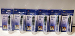 Lot of 6 Vintage Plaid CreamStix Oil-based Wax Stenciling Crayon Hunter Green