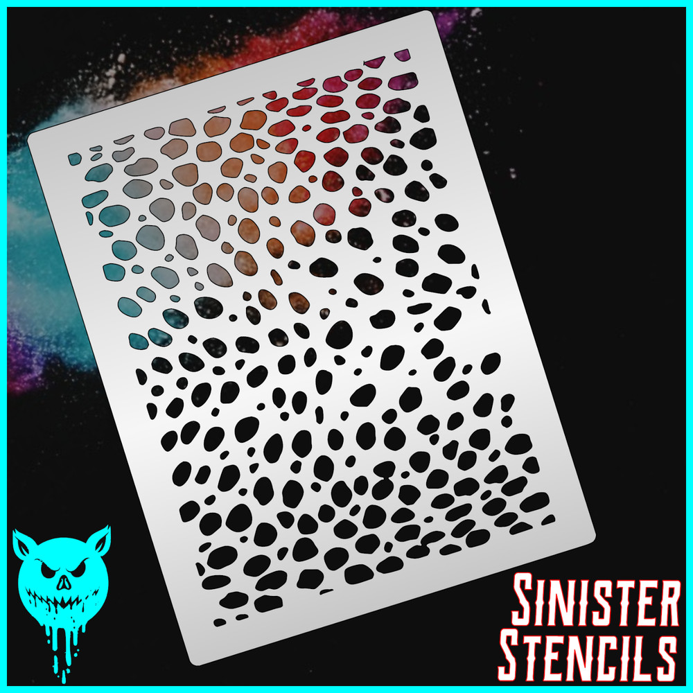 Airbrush Paint Stencil – Ribbit Leather 12 mil Mylar Stencil