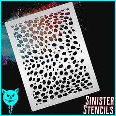 Airbrush Paint Stencil – Ribbit Leather 12 mil Mylar Stencil