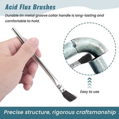 Acid Brushes – 3/8 Inch Horsehair Acid Flux Brushes, Epoxy Brushes 48 Count B2M7