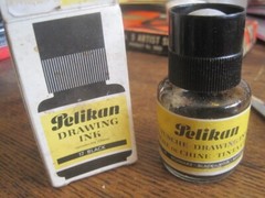 Vintage Pelikan Drawing Ink 17 Black Made In Germany 1 OZ / In Box