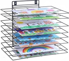 Art Drying Rack WallMounted Painting Rack 8 Removable Shelves Studio Unit