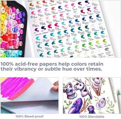 Ohuhu Marker Pads Art Sketchbook – 8.3 X 8.3 Portable Square Size -120 Lb/200