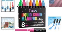 Eco-Friendly Chalk Markers – Jumbo 10mm Tip, 8 Pack