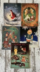 Vintage Holiday Christmas Tole Painting Pattern Books Lot of 5 Folk Art Craft