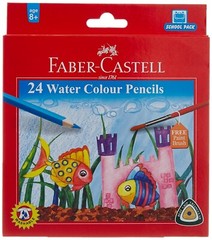 Faber-Castell Water Color Pencils with Paint Brush – Pack of 24