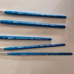 NWOT Daler Rowney Aquafine Watercolor Brush Set Five (5): AF-50, 55, 85, 85, 48