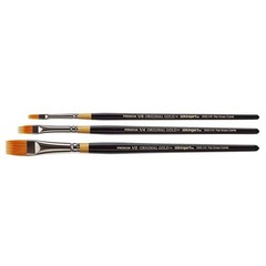 Gold Paint Brush Set of 3 for Texturing Crafts Acrylic Oil Watercolor Art