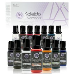 Airbrush Paint 12 Clear Colors Water Based Acrylic Kit Gaahleri Kaleido 12-Color
