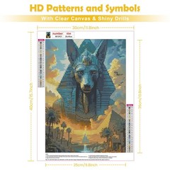 QENSPE 5D Diamond Painting Egypt Landscape Art Kits 30x40cm, WX10921