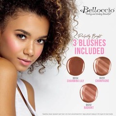 Belloccio AIRBRUSH Fair FOUNDATION MAKEUP SYSTEM Compressor Blush Bronzer Kit