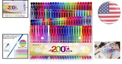 Versatile 200 Gel Pens with Snap Case – 100 Unique Colors for Endless Creativity