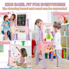 Art Easel for , Adjustable Standing Rotatable Double Sided Easel with Paintin…