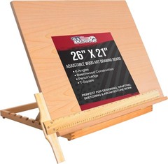 Natural Beechwood 26″ x 21″ Drawing Board with T-Square & Easel Function