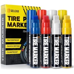 Waterproof Jumbo Paint Pens – White & Red & Yellow & Blue
