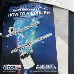Master Gravity Airbrush Set & 16B Air Compressor Kit Dual-Action Hobby Cake Art