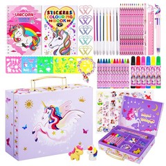 Homicozy Art Supplies For Kids66Pcs Drawing Kits Unicorn Storage Case For Girls