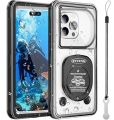Waterproof Phone Case, Underwater Phone Cases for Snorkeling, IPX8 Diving Black