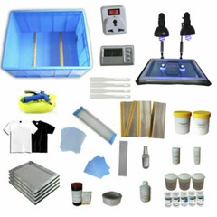 Screen Printing Equipment 3 Color 1 Station Press Printing Kit with Small Dryer