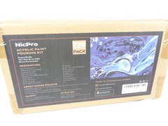 NEW- NicPro Acrylic Paint Pouring Kit – 19 Colors Plus Supplies MG077-NP