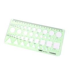 Plastic Circle Square Hexagon Geometric Template Ruler Stencil Measure Tool NEW