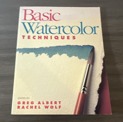 Basic Watercolor Techniques Art Instruction Book – Flowers & Trees Theme