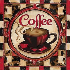 pigpigboss Coffee Diamond Painting Kit, 5D Full 12 inches x 12 inches, Brown