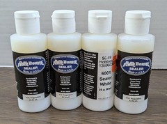 Lot of 4 Createx Auto-Air Colors AutoBorne Paint Sealer 6001 2oz White Waterborn