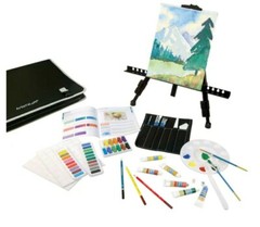 Artist’s Loft 101 Piece Deluxe Studio Art Set w/Easel & Messenger Bag NIB