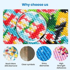 4th of July Diamond Art Kits for Adults, American Flag on Wooden Cross Diamond Q