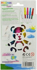 MALINOS 300967 Airbrush Magic 5er Teddy inkl. Schablone A6, 10x20x2cm