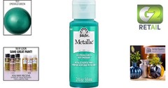 Shimmering Emerald Green 2 Ounce Metallic Acrylic Paint – Non-Toxic & Vibrant