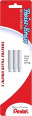 Jumbo Non-Abrasive Twist-Erase Refill Erasers – 3 Pack for Effortless Correction