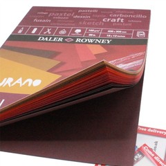 Daler-Rowney Murano Paper Pad Warm Tones | 6 Colours 160gsm Textured 45% Cotton