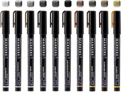 Gaahleri Water Based Acrylic Ink Metallic Series Markers GM-Set