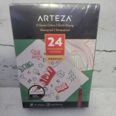 ARTEZA – 24 Permanent Markers PREMIUM Ultra Fine Tip Artist Markers