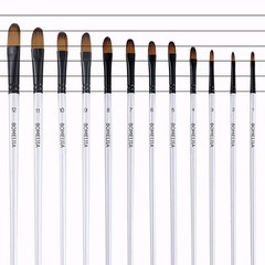 GETHPEN Filbert Paint Model 1# 2# 3# 4# 5# 6# 7# 8# 9# 10# 11# 12#,, White