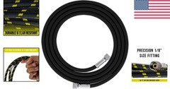 Versatile 10-Foot Airbrush Hose: Nylon Braided with Standard 1/8″ Connectors