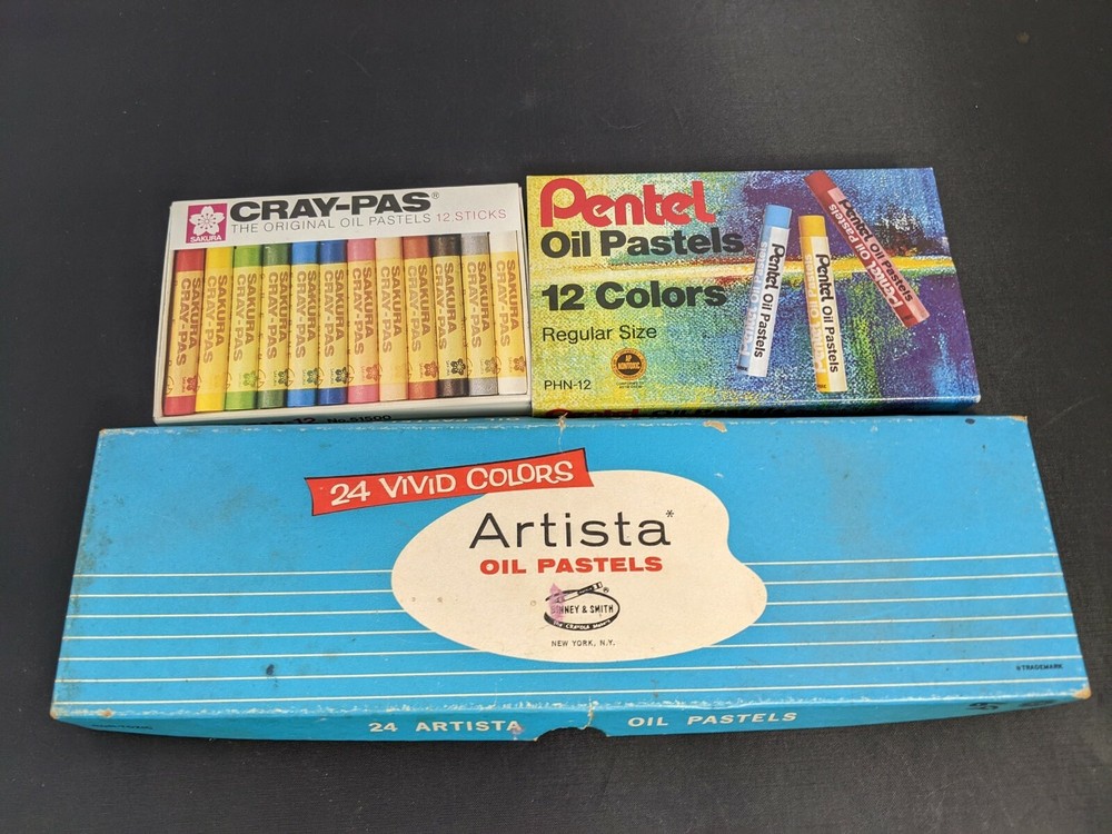 LOT Vintage Oil Pastels Cray-pas, Pentel, Artista