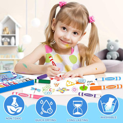 Tooybing Washable Markers Bulk (72 Count, 6 Box), 12 Assorted Colors, Washable M
