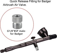 3 Set of Airbrush Hose Adaptor Fitting 1/8″ Male to Badger Paasche Aztec Airbrus