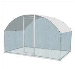 6.5 x 10 ft Large Metal Chicken Coop, Walk-in Poultry Cage Chicken Hen Run House